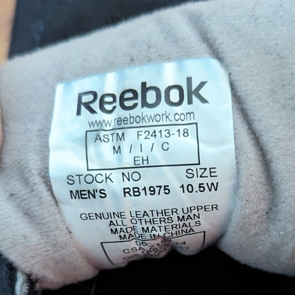 Reebok Safety Steel Toe Work Shoes Men's Size 10.5 - Picture 7 of 7